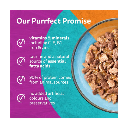 Whiskas 1+ Duo Surf and Turf Adult Wet Cat Food Pouches in Jelly 40 x 85g