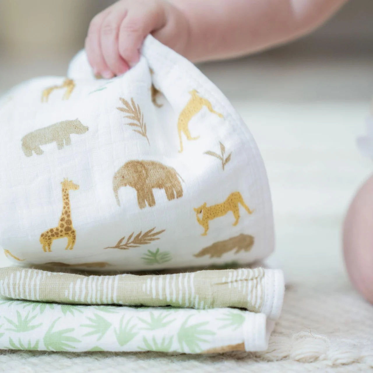 Aden+Anais essentials 3 pack cotton muslin washcloth set tanzania 3 per pack