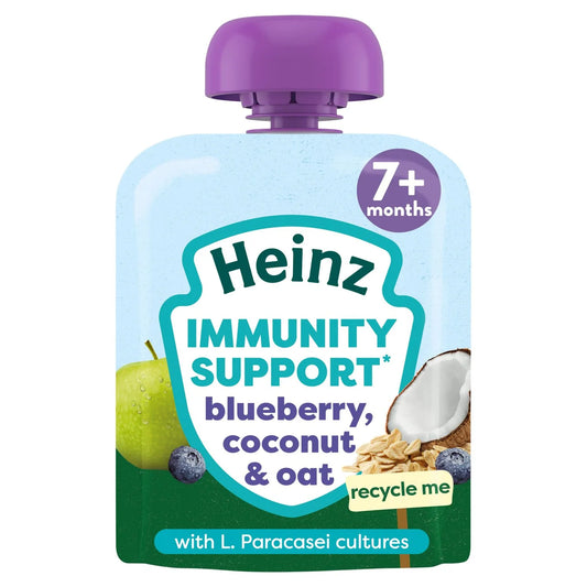 Heinz Immunity Support Blueberry, Coconut & Oat Baby Food Pouch 7M+ 85g