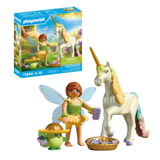 Playmobil 71840 Magical Unicorns Rainbow Flower With Collectible Unicorn