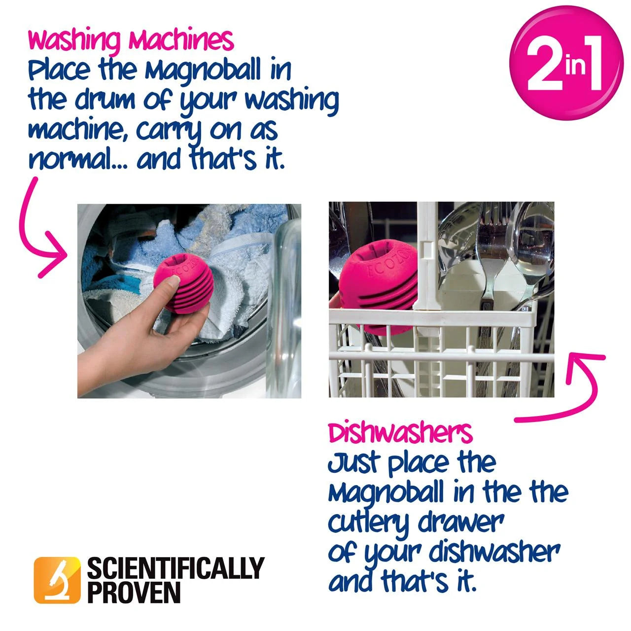 Ecozone Anti-Limescale Ball for Washing Machine & Dishwasher