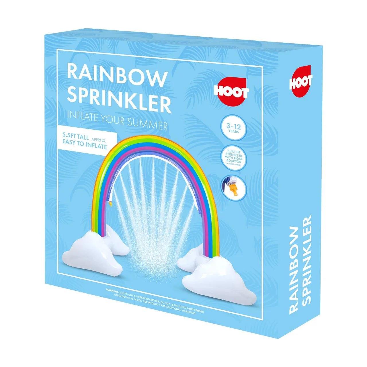 Hoot Garden Inflatable Rainbow Sprinkler 5.5ft x 6.5ft