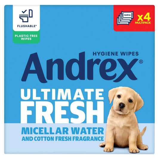 Andrex Ultimate Fresh Wipes Odour Control Quad Pack Moist Tissues 4 x 36 per pack