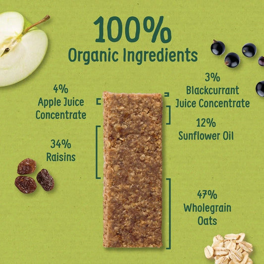 Organix Blackcurrant Soft Oaty Bars Toddler Snacks Multipack 12 months+ 6 x 23g