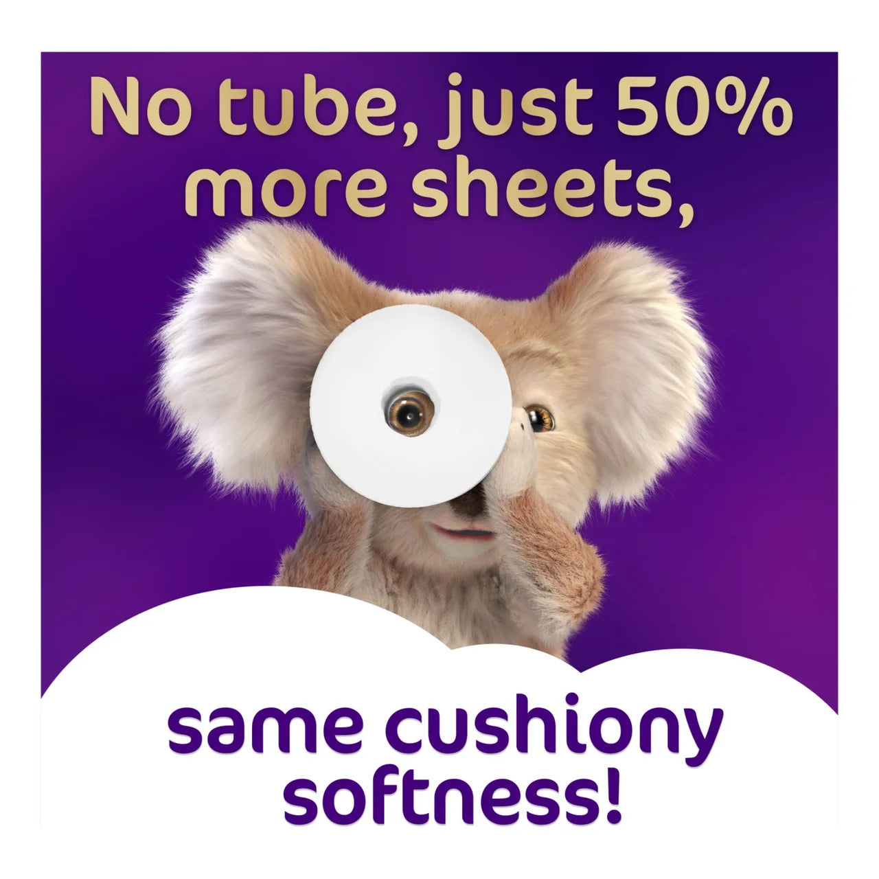 Cushelle Quilted Tubeless Toilet Roll, 50% More Sheets 6 per pack
