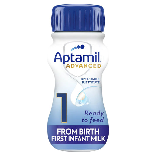 Aptamil Advanced 1 First Infant Baby Milk Formula Liquid from Birth 12 x 200ml