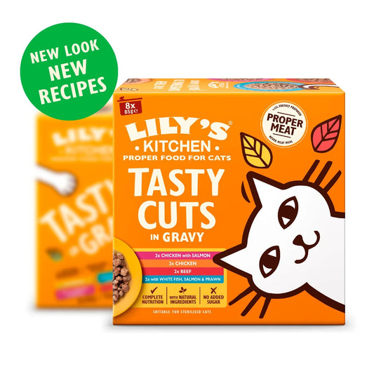 Lily's Kitchen Tasty Cuts in Gravy Mixed Multipack Wet Food for Cats 8 x 85g