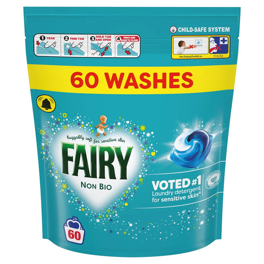 Fairy Non Bio Pods Washing Capsules Sensitive Skin 60 Washes