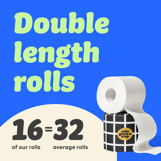 Who Gives A Crap Extra Soft Double Length Toilet Roll 16 per pack