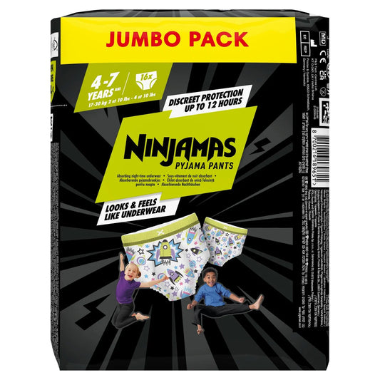 Ninjamas Pampers Ninjamas Pyjama Pants Boys 4-7 Years 16 per pack