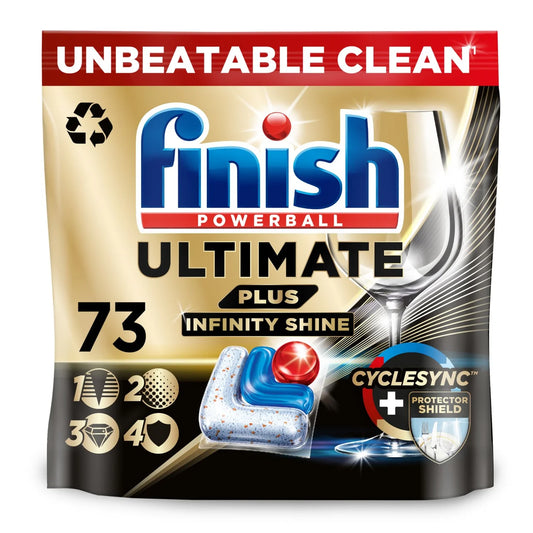 Finish Ultimate Infinity Shine Plus Dishwasher Tablets 73 per pack