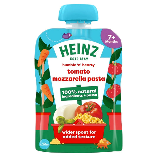 Heinz Tomato Mozzarella Pasta Shapes Baby Food Pouch 7+ Months 130g