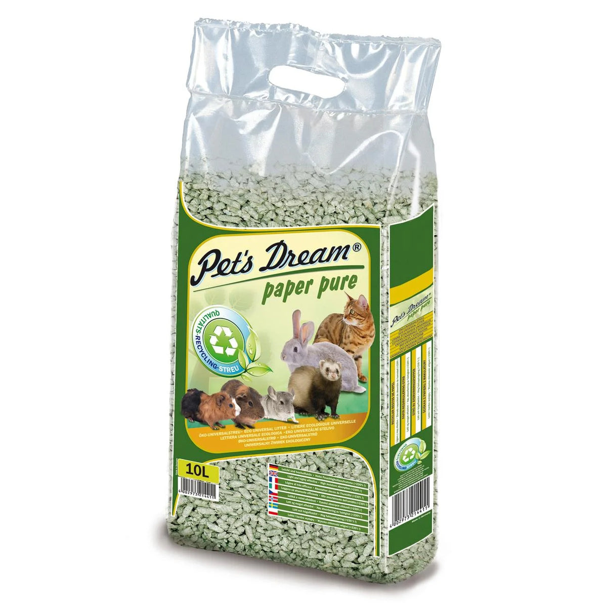 Pet's Dream Paper Pure Universal Cat & Small Animal Non-Clumping Litter 10L