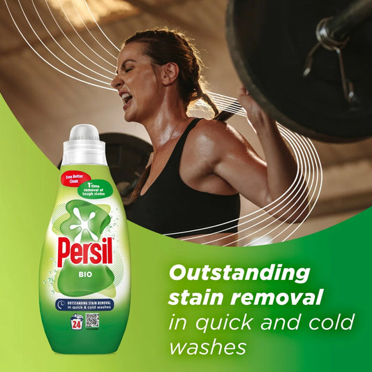 Persil Laundry Washing Liquid Detergent Bio 24 Washes 648ml