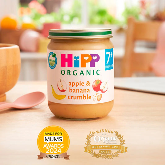 HiPP Organic Apple & Banana Crumble Baby Food Jar 7+ Months 160g
