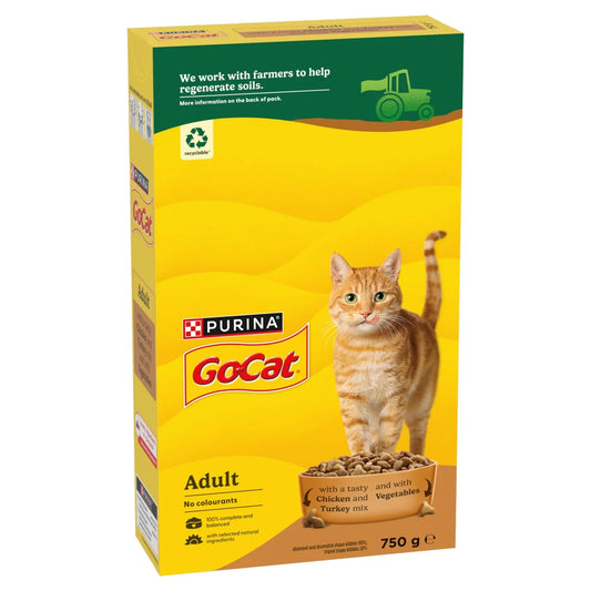 Go-Cat Chicken and Turkey Dry Cat Food 750g