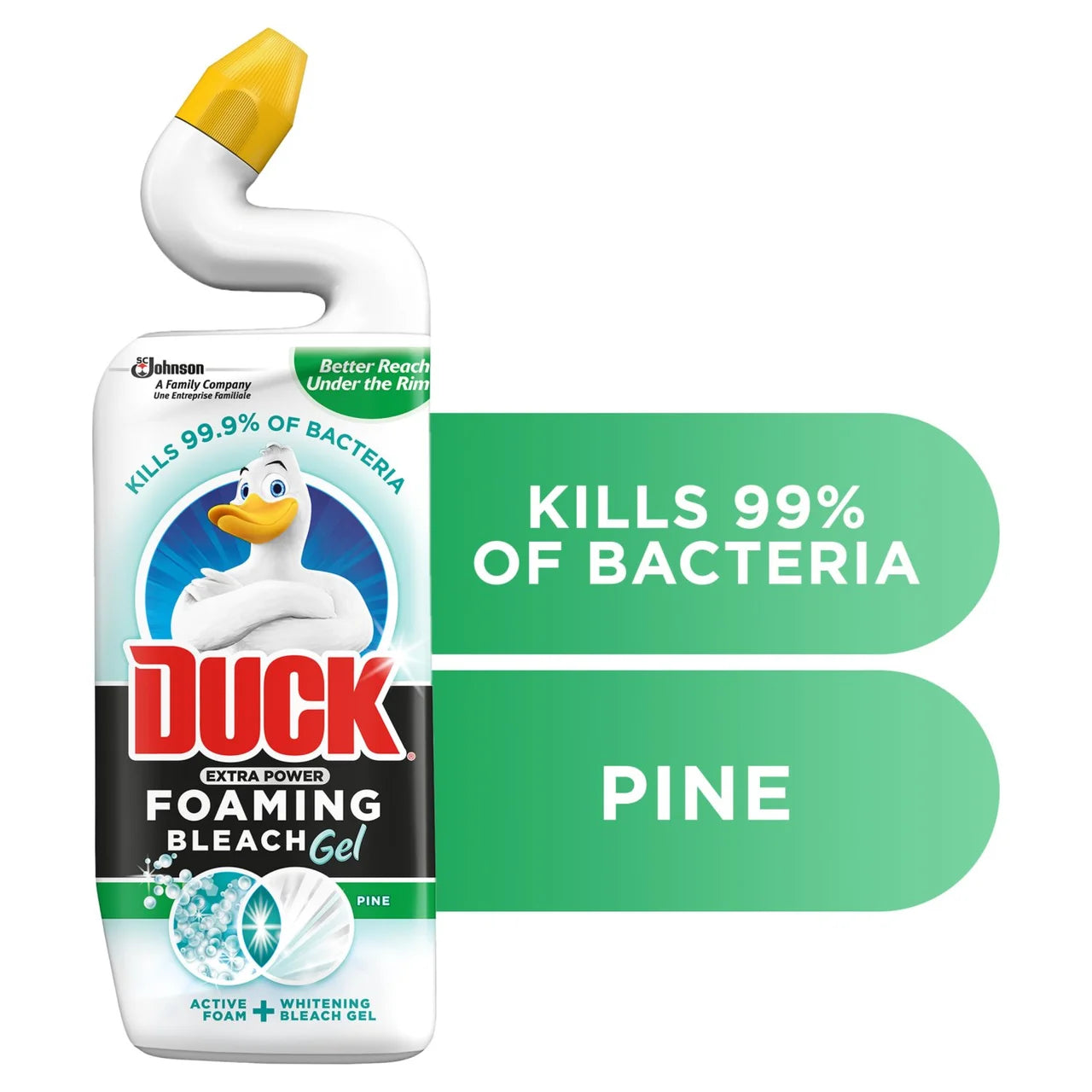 Duck Foaming Bleach Gel Toilet Liquid Cleaner Pine 750ml