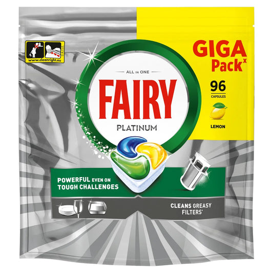 Fairy Platinum Dishwasher Tablets Lemon 96Ct
