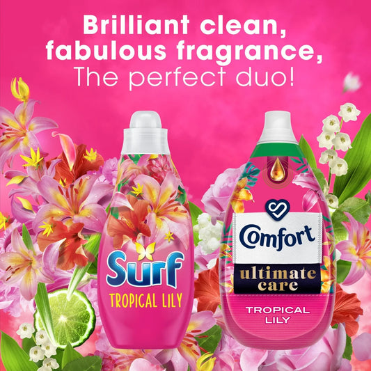 Surf Tropical Lily Liquid Laundry Washing Detergent 24 Washes 648ml