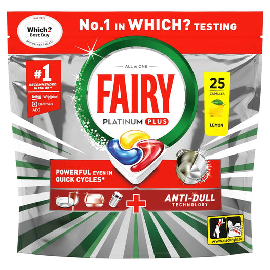 Fairy Platinum Plus Lemon Dishwasher Tablets 25ct