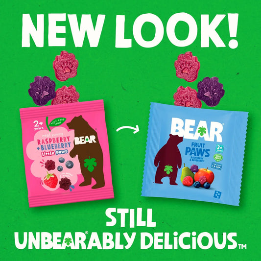 BEAR Apple & Blackcurrant Fruit Paws Kids Snack Multipack 5 x 20g