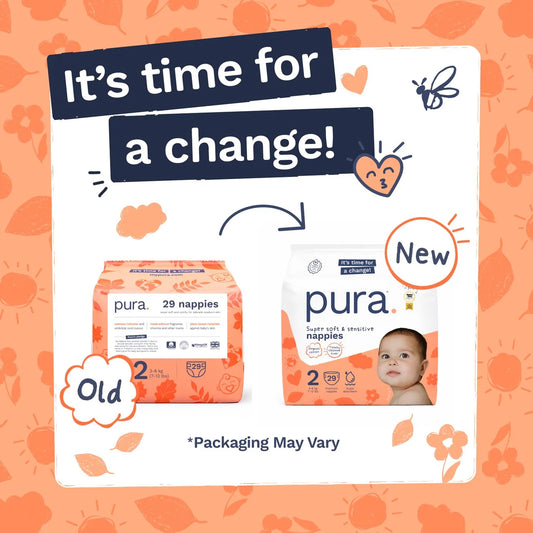 Pura Nappies Size 2, 29 per pack