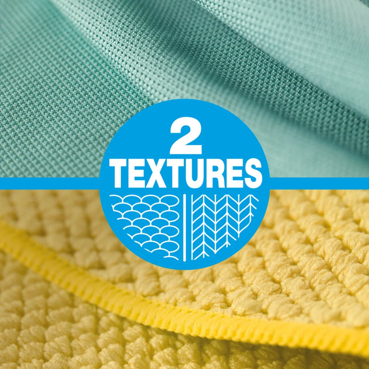 Spontex Microfibre Cloths Streak Free Window Cleaner Kit 2 per pack