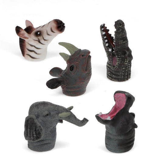 Rex London Safari Animal Finger Puppets 5 per pack