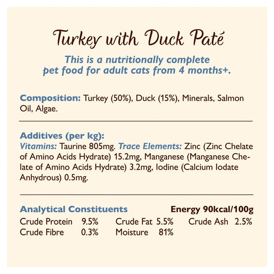 Lily's Kitchen Cat Smooth Turkey & Duck Pate 85g