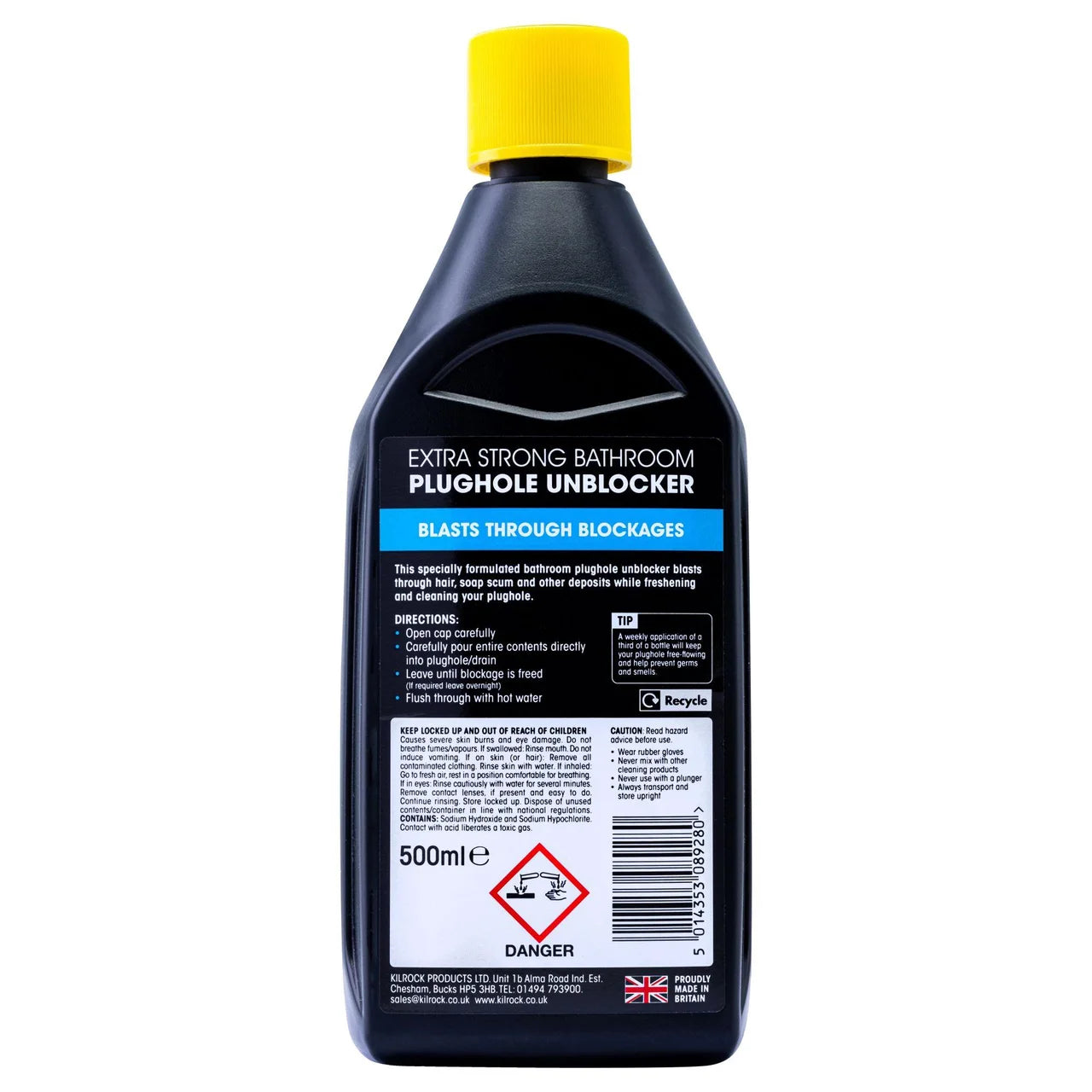 Kilrock Plughole Unblocker Bathroom 500ml