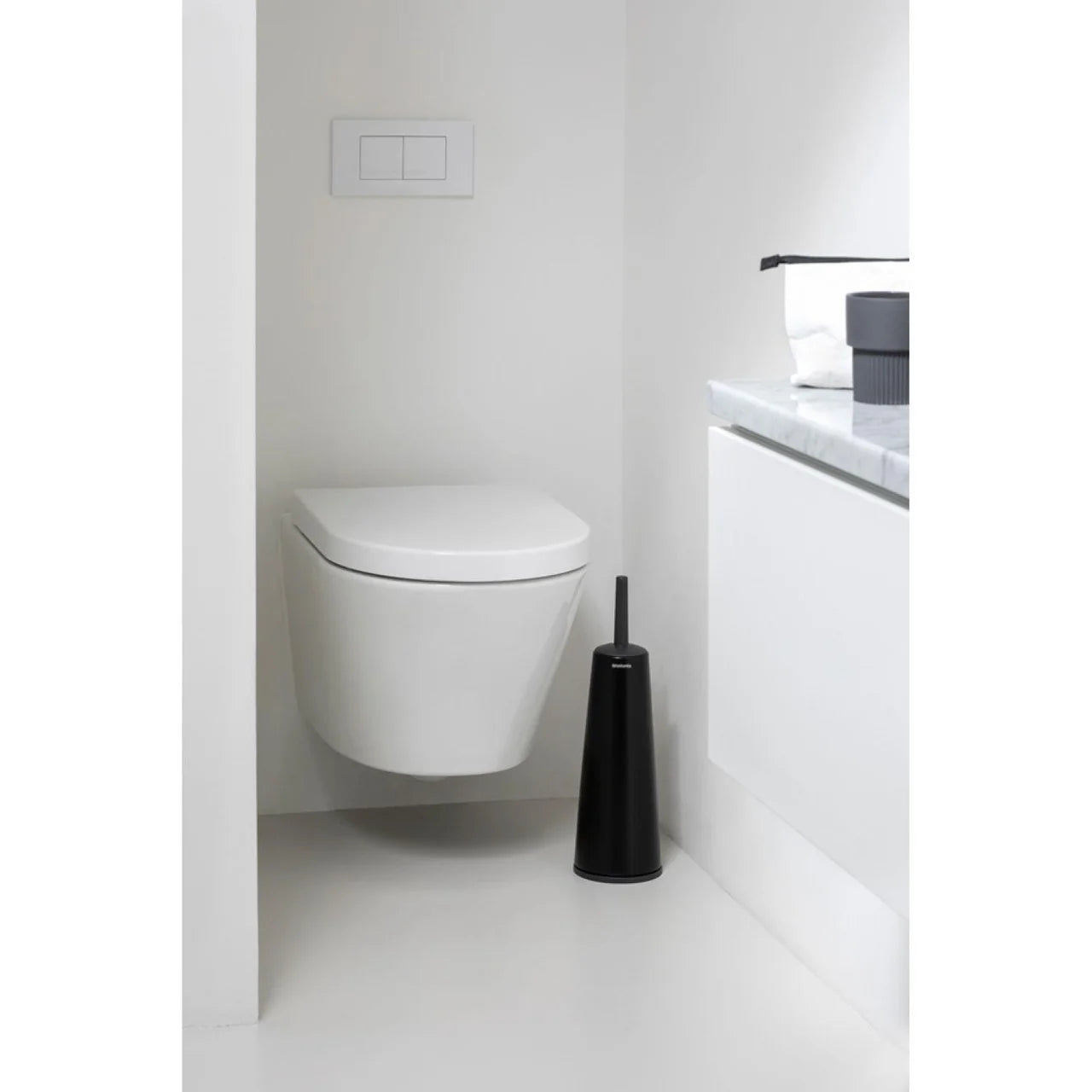 Brabantia ReNew Toilet Brush & Holder, Matte Black