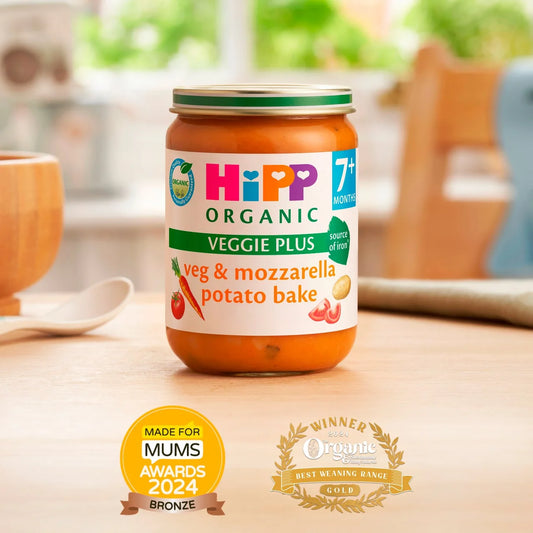 HiPP Organic Veg & Mozzarella Potato Bake Baby Food Jar 7+ Months 190g