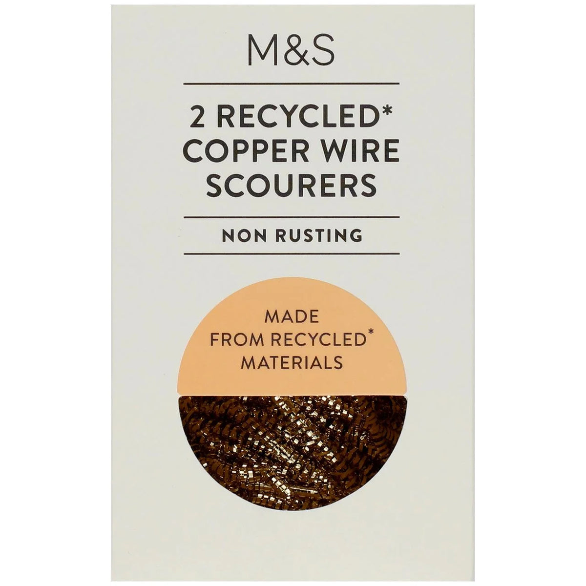 M&S 2 Recycled Copper Wire Scourers 2 per pack