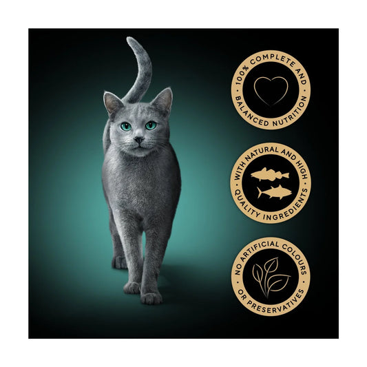 Sheba Fresh & Fine Cat Pouches with Tuna & Cod & Whitefish in Gravy 6 x 50g