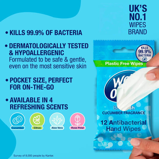Wet Ones Be Fresh Biodegradable Antibacterial wipes