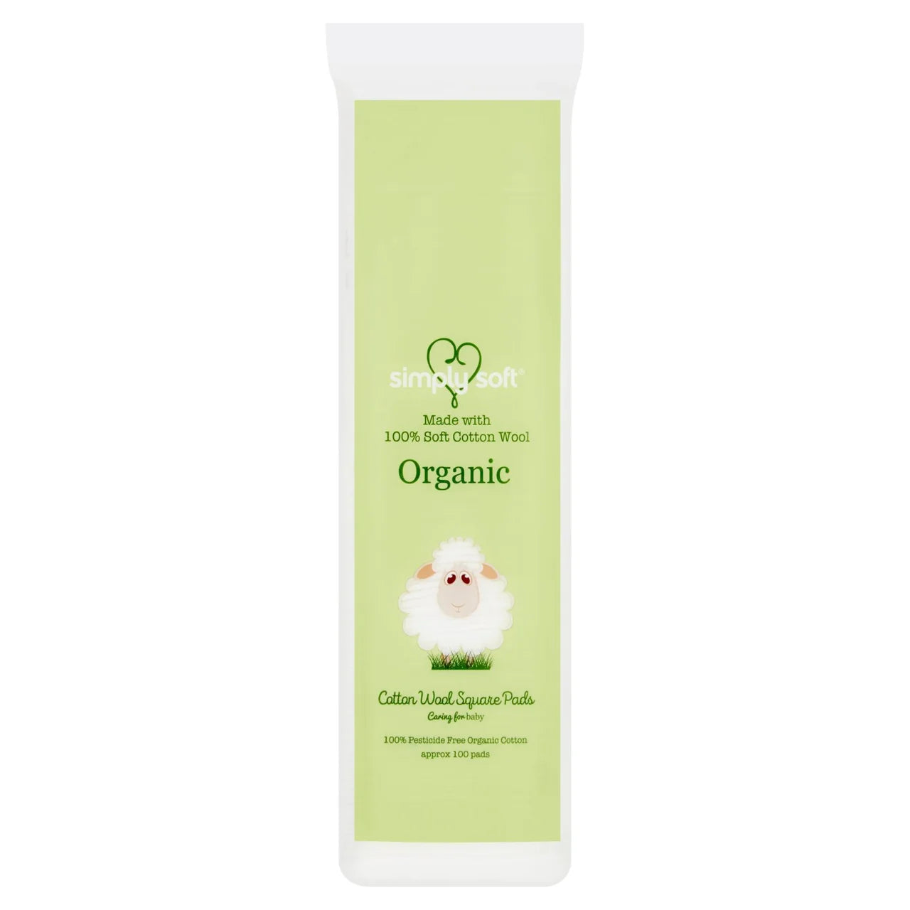 Simply Soft Baby Organic Square Pads 100 per pack