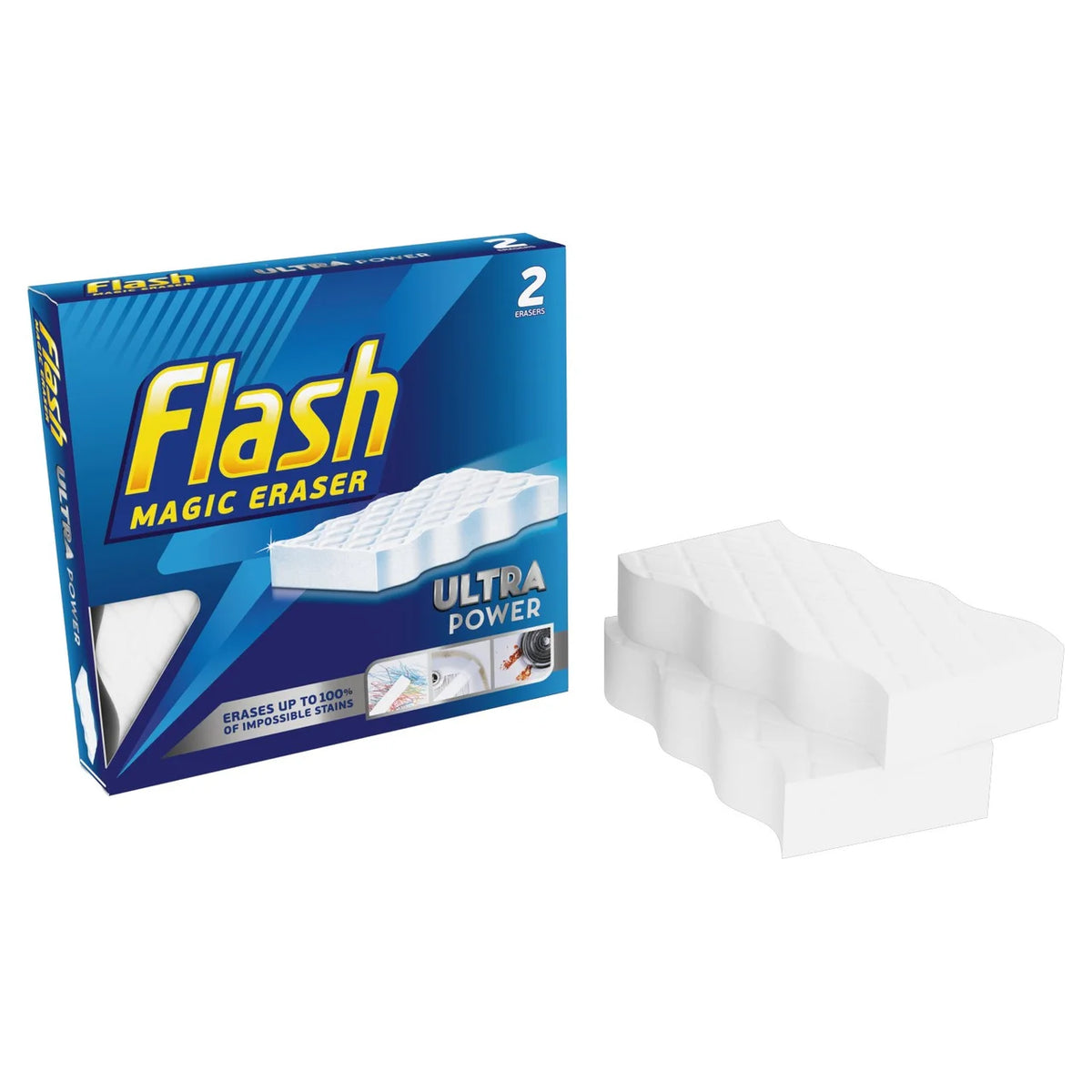 Flash Ultra Power Magic Eraser Scourer 2 per pack