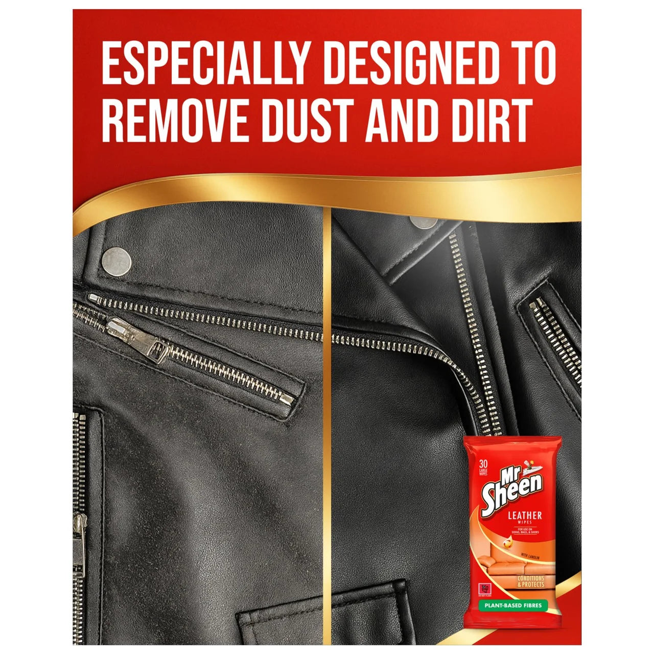Mr Sheen Leather Polish Wipes 30 per pack