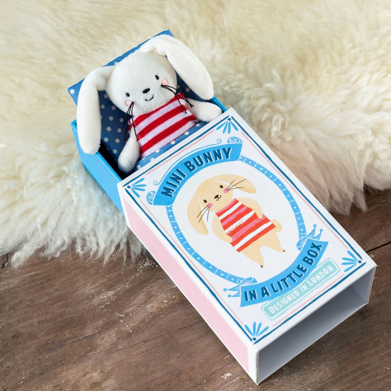 Rex London Soft toy - Mini Bunny in a Little Box