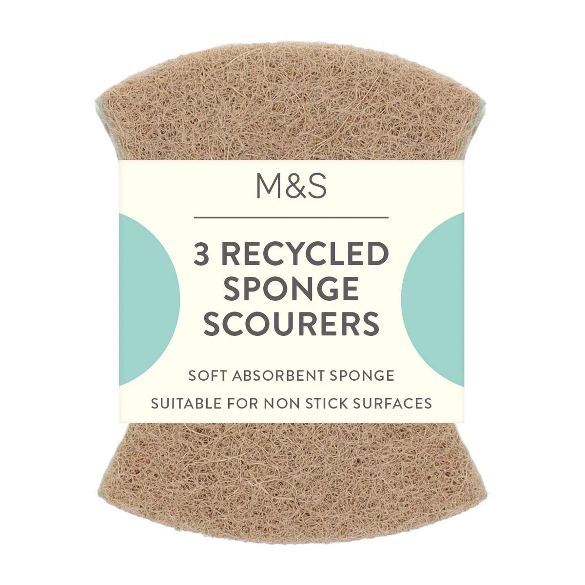 M&S 3 Recycled Sponge Scourers 3 per pack