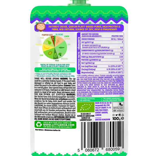 Little Inca Quinoa Joyful Green Baby Food Pouch 6 months+