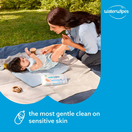 WaterWipes Baby Wipes Sensitive Newborn Plastic Free Wipes 540 Wipes , 9 x 60 per pack