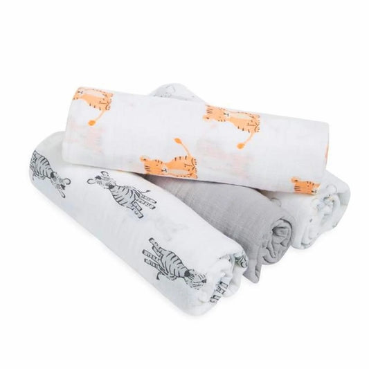 Aden + Anais Muslin Swaddles Safari Babes 4 per pack