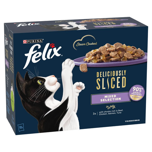 Felix Deliciously Sliced Mixed Selection in Jelly Wet Cat Food 12 x 80g