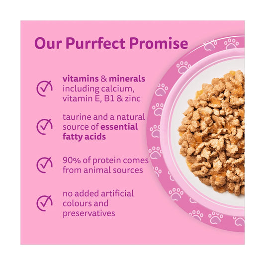 Whiskas Kitten Mixed Menu Wet Cat Food Pouches in Jelly 12 x 85g