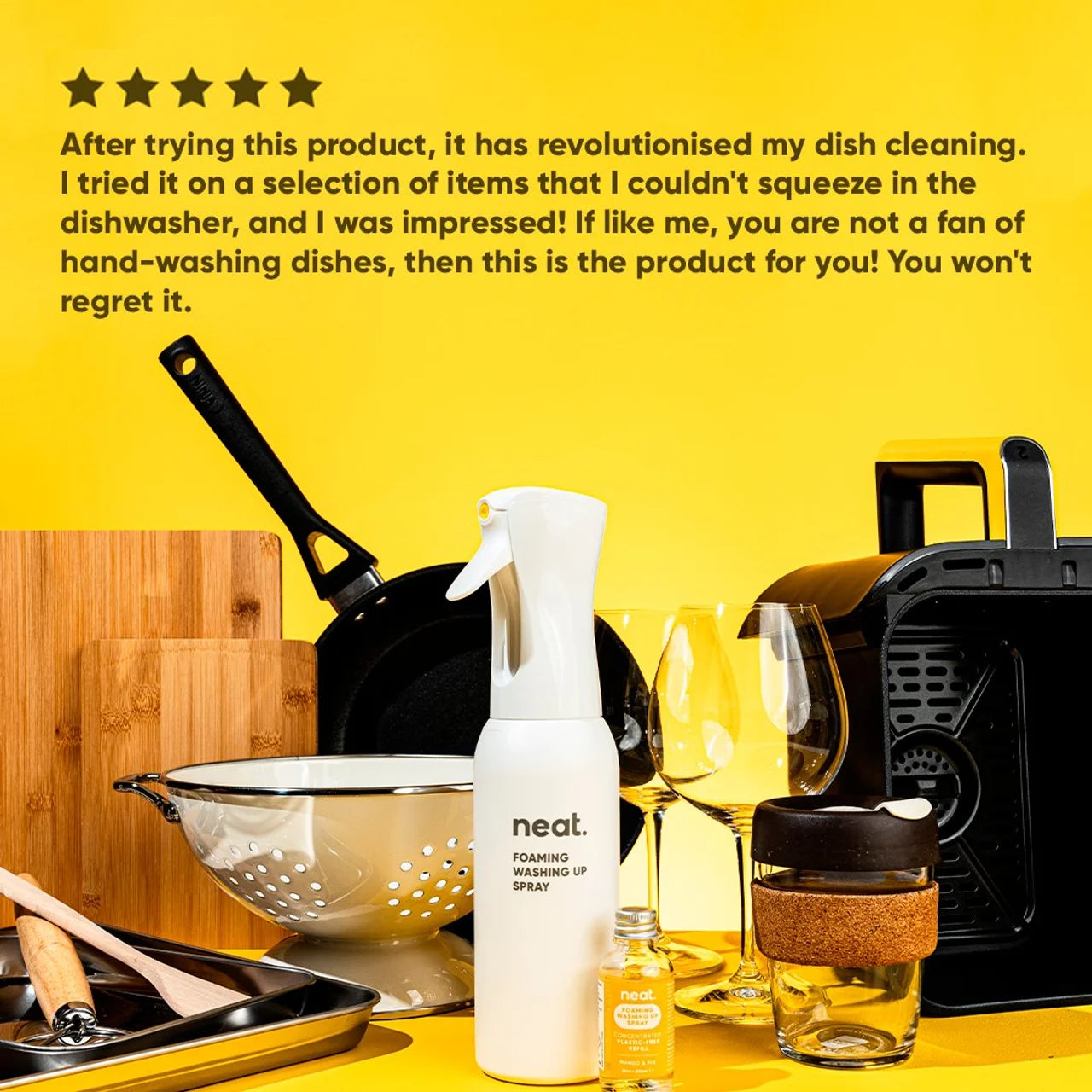 Neat Foaming Washing Up Spray Starter Pack Mango & Fig 500ml