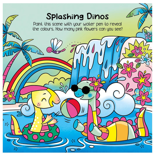 Neon Water Painting - Dinos