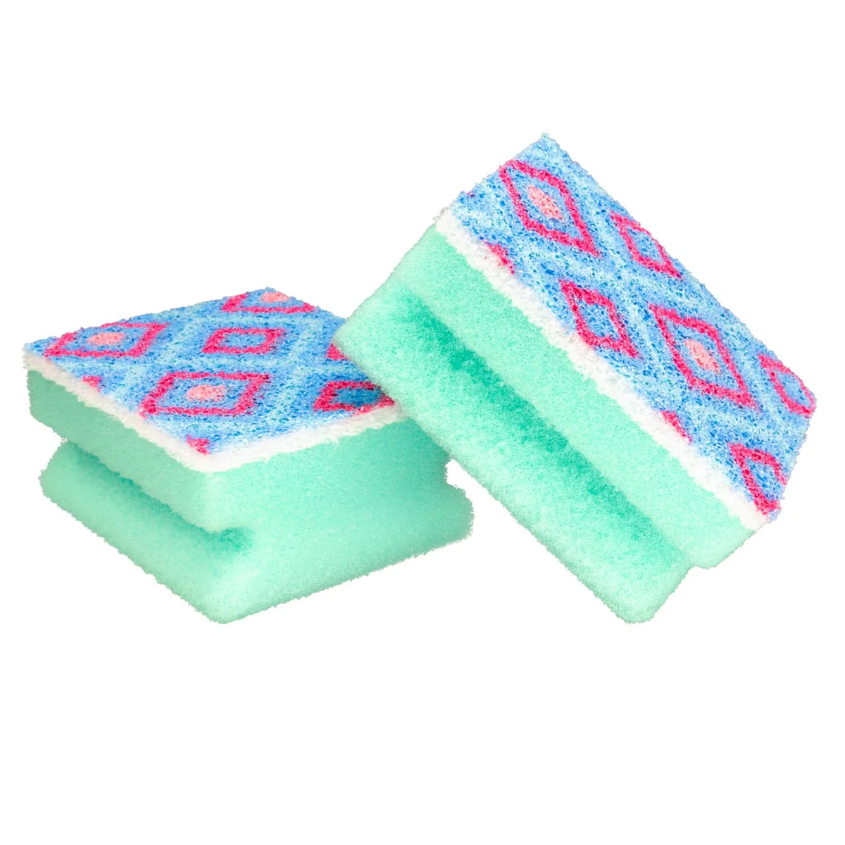 Spontex Mosaik Non-Scratch Washups - 5x Longer Lasting Sponge Scourers 2 per pack