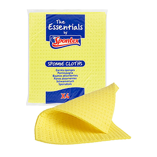 Spontex Essentials Sponge Cloths 4 per pack