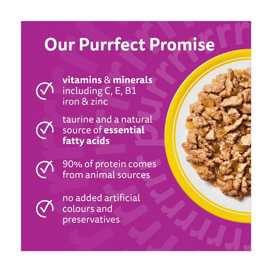 Whiskas 7+ Senior Wet Cat Food Poultry Feasts in Jelly 80 x 85g